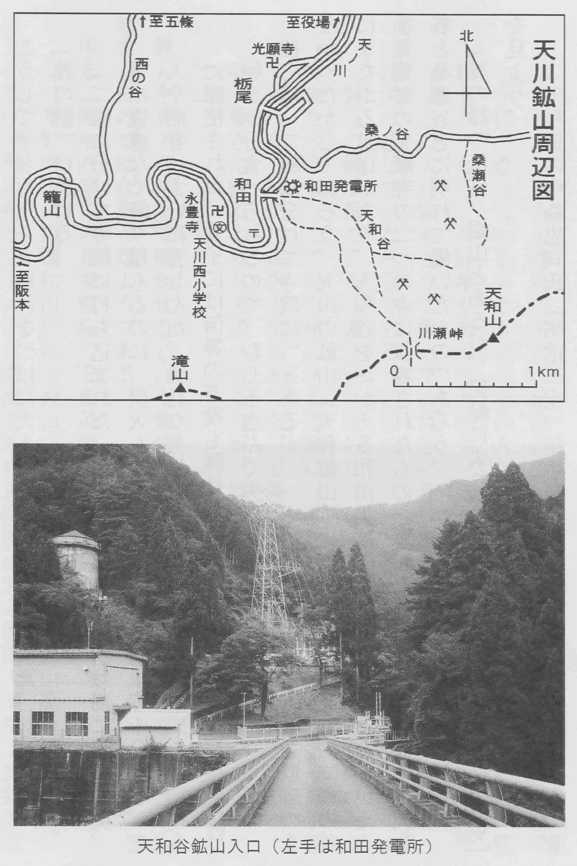 天川銅山作業跡